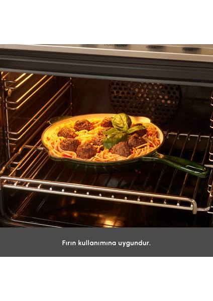 Heritage Demir Döküm Emayeli Tava Yeşil 26 cm indirimleri