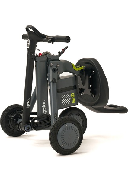 3 Tekerlekli Katlanabilir Elektrikli Oturulabilir Scooter – Hafif, Taşınabilir, Uzun Menzilli - Gri fırsatları