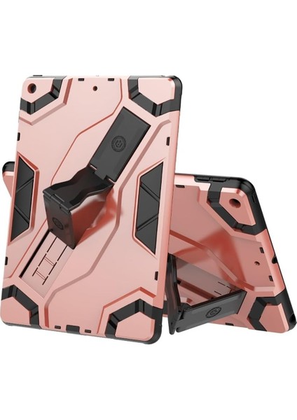 iPad Pro 11 ile Uyumlu Uyumlu Kılıf Stand Özelliği El Geçmeli Tasarım 2mm Kamera Koruma Darbeye Dayanıklı Shockproof Vegapad Model Rosegold