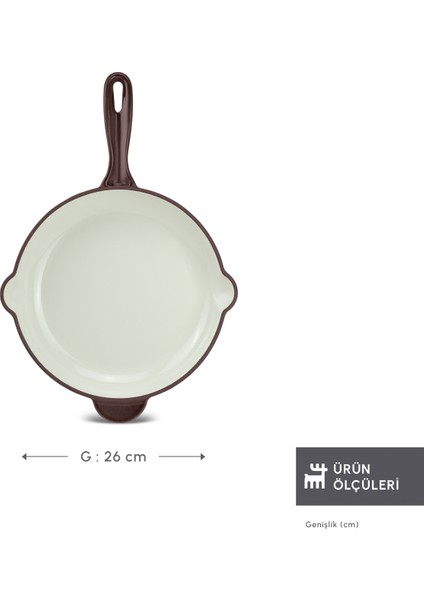 Heritage Demir Döküm Emayeli Tava Kırmızı 26 cm fiyatları