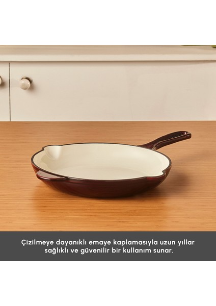Heritage Demir Döküm Emayeli Tava Kırmızı 26 cm modelleri