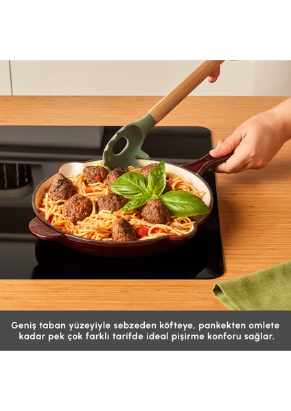 Heritage Demir Döküm Emayeli Tava Kırmızı 26 cm fırsatları