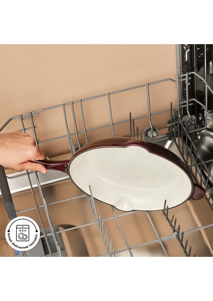 Heritage Demir Döküm Emayeli Tava Kırmızı 26 cm