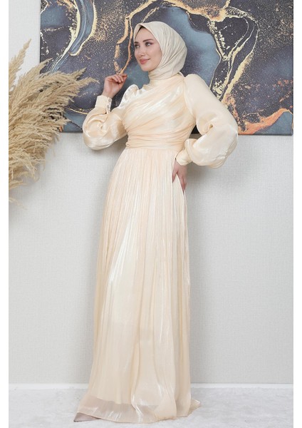 Ipek Tesettür Elbise Kavuniçi modelleri