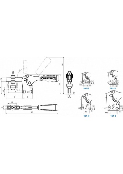 101-4 Dikey Tabanlı Yatay Bağlantı Elemanı 23672 modelleri