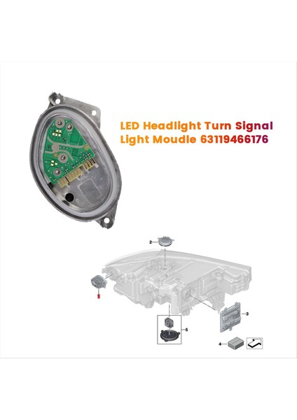 Ön LED Far Dönüş Sinyal Göstergesi Moule 63119466176 Bmw X7 G07 2019-2022 Drl Işık Modülü Ab Versiyonu (Yurt Dışından) fiyatları