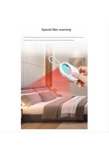 T02 Kamera Dedektörü Mini Akıllı Gizli Kızılötesi Anti-Snooping Dedektörü Yüksek Hassasiyet Küçük Taşınabilir Kamera Dedektörü (Yurt Dışından)