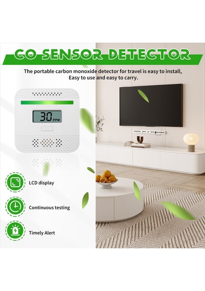 Karbon Monoksit Dedektörleri Seyahat Evi Için LCD Dijital Ekranlı Taşınabilir Co Alarm Dedektör Cihazı Pille Çalışan (Yurt Dışından) fırsatları