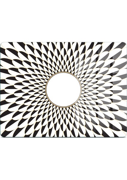 Cam Kesme Tahtası ve Sunumluk Amore Siyah Beyaz Ayna Görünümü Desenli 20X30 cm fiyatları