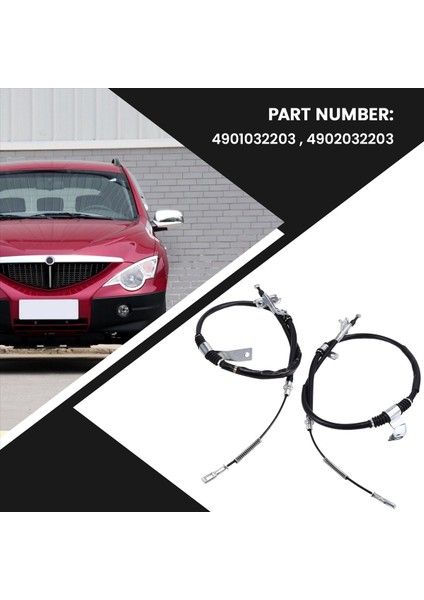 Araba Arka Park Fren Kablosu 4901032203 4902032203 Ssangyong Actyon / Korando Sports Için (Yurt Dışından) modelleri