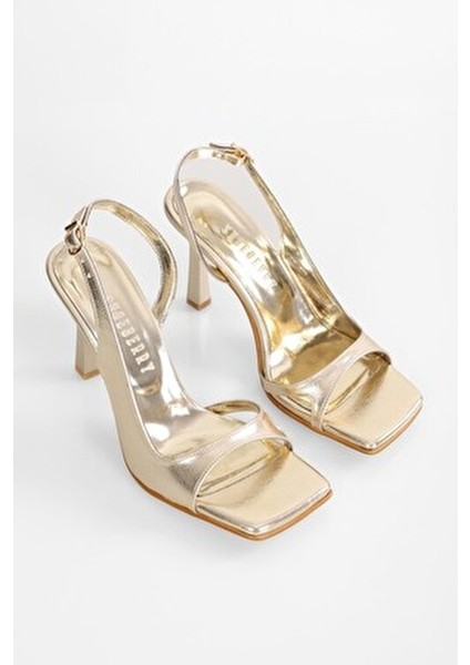 Kadın Parlak Topuklu Ayakkabı Şık Tasarım Orta Topuk 9,5 cm Hafif ve Rahat modelleri