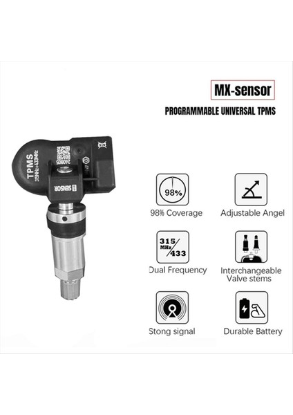 2pcs Programlanabilir Mx Sensörü 315MHZ+433MHZ 2 1 Pms Içerme Aracı Için Düzenlenebilir Lastik Basınç Sensörü TS408 TS508 ITS600 (Yurt Dışından) fırsatları