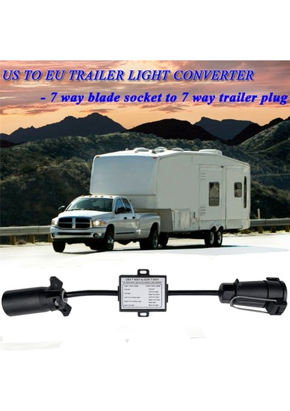Römork Işık Konnektörü Abd&#39 Den Ab 7 Yollu Soket Tapası Adaptör Araç Bağlayıcı Bağlayıcı Römork Konnektörü Çekme Çubuğu Çekme Fişi Adaptörü (Yurt Dışından) fiyatları