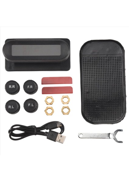 4 Harici Sensörle Sıcaklık Uyarısı Araba Lastik Basınç Monitörü Lastik Basınç Izleme Sistemi (Yurt Dışından)