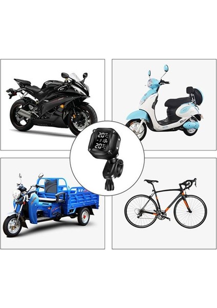 Motosiklet Lastik Basınç Monitörü Tpms Motosiklet Elektrikli Araç Lastik Basınç Monitör Algılama Sistemi Yüksek Hassasiyet (Yurt Dışından) fırsatları