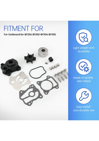 06193-ZV7-020 Su Pompası Pervane Onarım Kiti Honda Dışarıda Motor BF25A BF25D BF30A BF30D 4t 25HP 30HP 06193-ZV7-010 (Yurt Dışından) modelleri