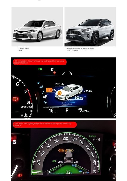Tpms Lastik Basınç Izleme Sistemi Toyota Rav4 2020 Için Lastik Basıncı Ekran Güvenlik Alarmı (Yurt Dışından) indirimleri