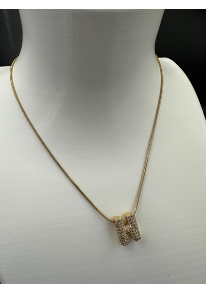 Altın Rengi H Harfi Çelik Kolye fiyatları