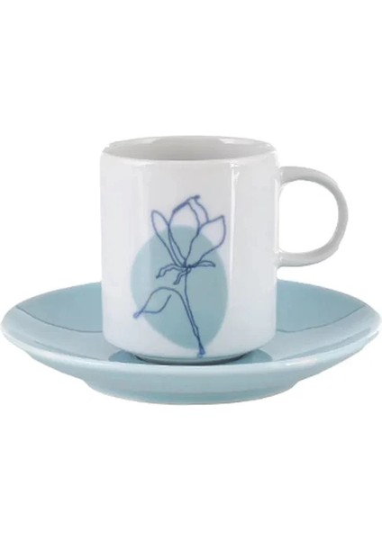 Heyf Porland Alyssa Turkuaz 6 Kişilik Kahve Takımı fiyatları