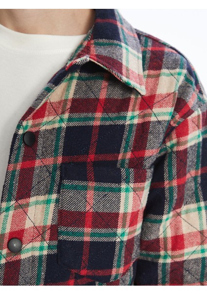 Yeni Sezon Regular Fit Uzun Kollu Ekose Erkek Gömlek Ceket modelleri