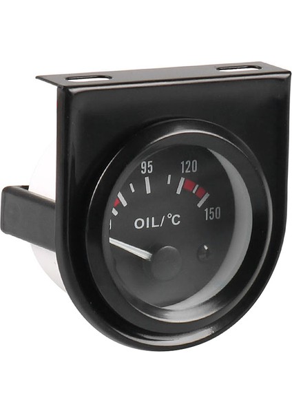 2 Inç 52MM 12V Beyaz LED Işaretçi Araç Yağı Sıcaklık Sıcaklık Göstergesi Siyah (Yurt Dışından) modelleri