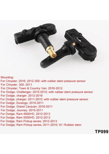 Lastik Basınç Sensörü Tpms Jeep Wrangler Jk Chrysler Dodge Ram Şarj Cihazı (5 Pack) 56029398AB 68142397AA (Yurt Dışından) fırsatları