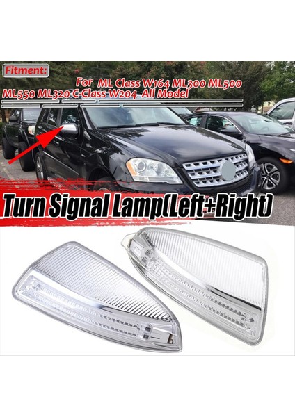Yan Dikiz Aynası Dönüş Sinyali Lambası Mercedes-Benz W164 W204 W639 ML300 ML320 ML500 C250 C300 C350 (Yurt Dışından) fırsatları