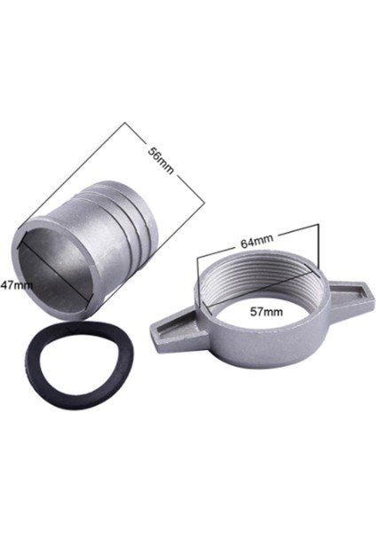 3x Su Pompaları Bağlantı Tersleri 2 Inç Alüminyum Boru Kauçuk Conta Pompası Konektör Borusu ile Bağlantı Anahtarı (Yurt Dışından) modelleri