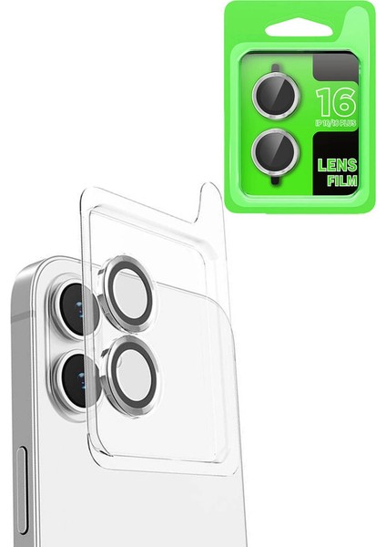Iphone 16 Raze Metal Kamera Lens - Beyaz