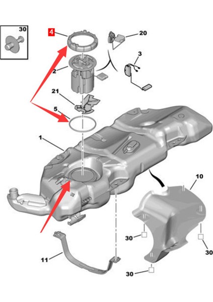 2x 153130 153141 Yakıt Deposu Conta Pompası Üst Halka Kapağı 9633283880 Peugeot Citroen 307 206 207 Sega Triumph (Yurt Dışından) fırsatları