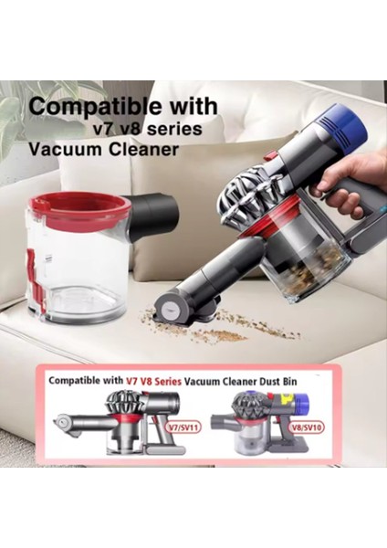 Dyson V7 / V8 / SV10 / SV11 Elektrikli Süpürgeler Için Büyük Hazne (Yurt Dışından) modelleri