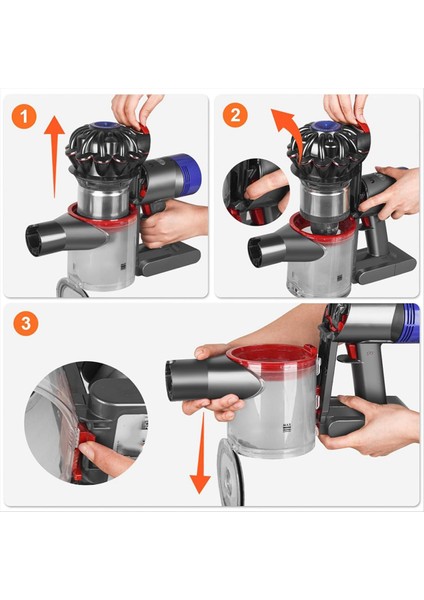 Dyson V7 / V8 / SV10 / SV11 Elektrikli Süpürgeler Için Büyük Hazne (Yurt Dışından) fırsatları