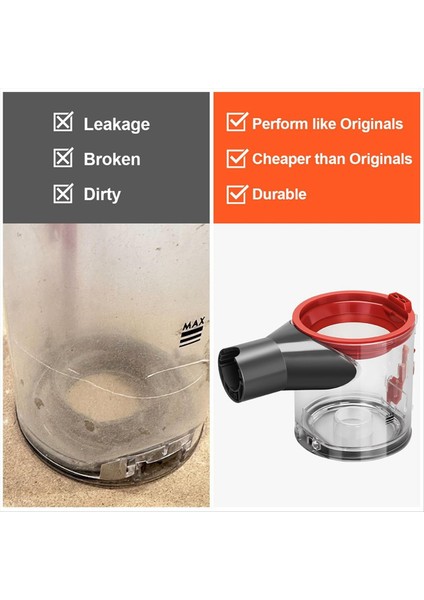 Dyson V7 / V8 / SV10 / SV11 Elektrikli Süpürgeler Için Büyük Hazne (Yurt Dışından) indirimleri