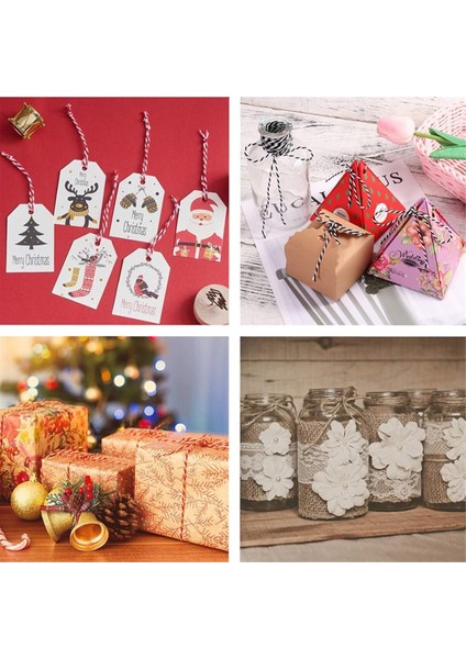 10 Metre Siyah Beyaz Bijuteri Bileklik Ipi Marteniçka Süs Ipi Hediye Ambalaj Ipi