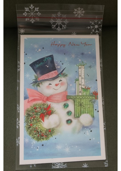 Bantlı Kar Desenli Gıda Sertifikalı Şeffaf Hediye Poşeti Kurabiye Şeker Çikolata Poşeti 25 Adet fırsatları