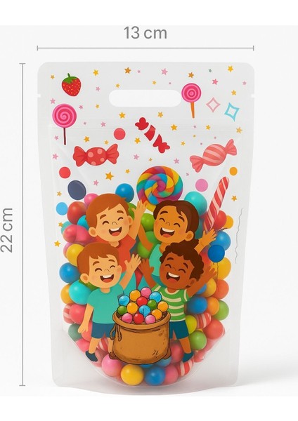 10 Adet Ramazan Temalı Kurabiye Şeker Çikolata Poşeti Tekrar Kullanılabilir Dipli Hediye Poşeti