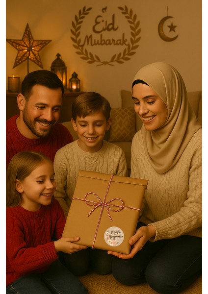 3lu Set Orta Boy Bayrama Özel Hediye Paketi Seti (22X35 Paket+Ip+ Etiket-6cm) modelleri