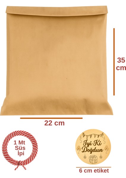 3lu Set Orta Boy Doğum Günü (Iyi Ki Doğdun) Hediye Paketi Seti (22X35 Paket+Ip+ Etiket-6cm) fiyatları