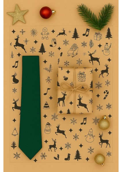 40 Adet Kraft Üzeri Siyah Desenli Yılbaşı Hediye Kağıdı Paketleme Kağıdı 25X35 fırsatları