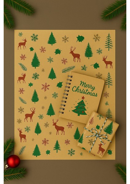 40 Adet 25X35 Yılbaşı Desenli Renkli Hediye Kağıdı Paketleme Kağıdı indirimleri