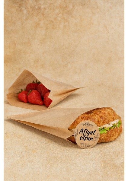 Ikili Set (Kese Kağıdı + Afiye Olsun Etiketi) 20 Adet Beslenme Poğaça Tost Sandviç Kağıdı (Etiketli) indirimleri