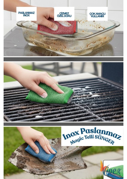 Ultra Dayanıklı Sihirli Inox Paslanmaz Telli Bulaşık Süngeri 2 Adet fiyatları