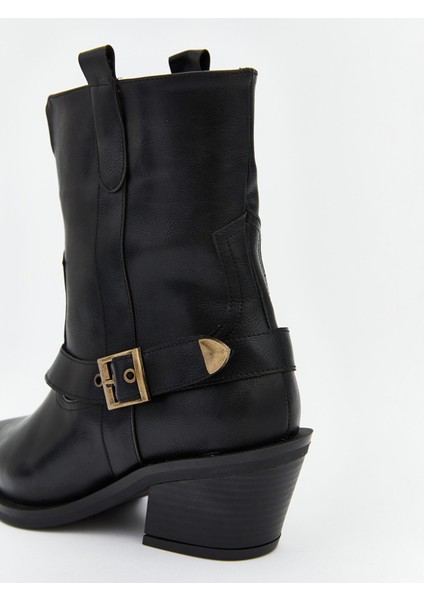 Yeni Sezon Deri Görünümlü Kadın Bot indirimleri