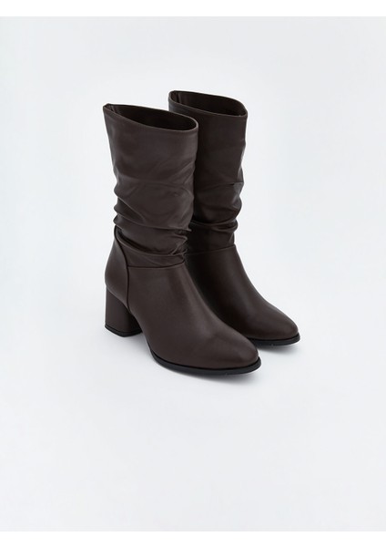 Yeni Sezon Deri Görünümlü Kadın Çizme