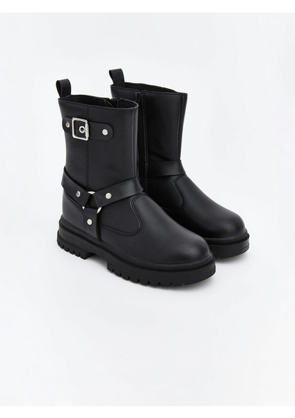 Yeni Sezon Deri Görünümlü Kız Çocuk Bot