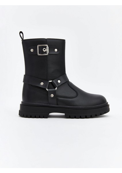 Yeni Sezon Deri Görünümlü Kız Çocuk Bot fiyatları