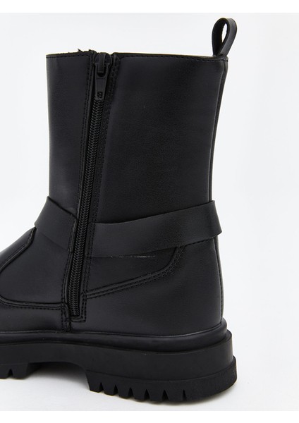 Yeni Sezon Deri Görünümlü Kız Çocuk Bot indirimleri