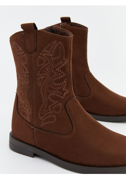 Yeni Sezon Süet Görünümlü Kız Çocuk Kovboy Bot modelleri