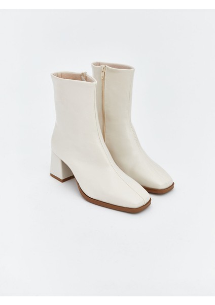 Yeni Sezon Süet Görünümlü Kadın Topuklu Bot