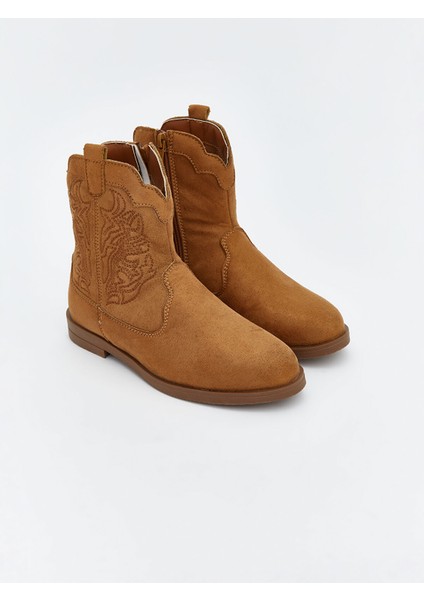 Yeni Sezon Süet Görünümlü Kız Çocuk Kovboy Bot